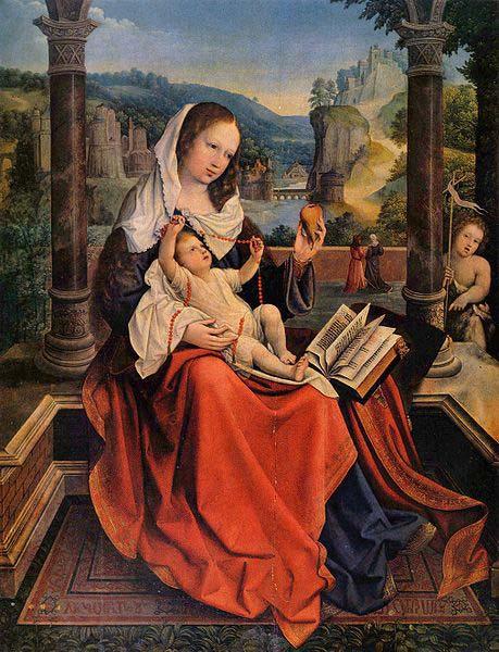 Bernard van orley Mary with Child and John the Baptist China oil painting art